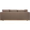 imageCreative CoOp Mushroom Grey Interchangeable Left or Right Facing Chaise Lounge ampamp Wood Trim Sofa Beige