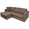 imageCreative CoOp Mushroom Grey Interchangeable Left or Right Facing Chaise Lounge ampamp Wood Trim Sofa Beige