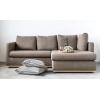 imageCreative CoOp Mushroom Grey Interchangeable Left or Right Facing Chaise Lounge ampamp Wood Trim Sofa Beige