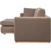 imageCreative CoOp Mushroom Grey Interchangeable Left or Right Facing Chaise Lounge ampamp Wood Trim Sofa Beige