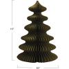 imageCreative CoOp Paper Folding Honeycomb Tree with Gold Glitter Green