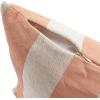 imageCreative CoOp Pink Cotton and Linen Striped Pillow Red and Natural Square