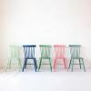 imageCreative CoOp Rubberwood Dining Chair with Slatted Back Green Set of 2