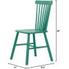 imageCreative CoOp Rubberwood Dining Chair with Slatted Back Green Set of 2