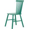 imageCreative CoOp Rubberwood Dining Chair with Slatted Back Green Set of 2