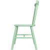 imageCreative CoOp Rubberwood Dining Chair with Slatted Back Mint Set of 2