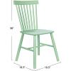 imageCreative CoOp Rubberwood Dining Chair with Slatted Back Mint Set of 2
