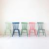 imageCreative CoOp Rubberwood Dining Chair with Slatted Back Mint Set of 2