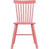 imageCreative CoOp Rubberwood Dining Chair with Slatted Back Pink Set of 2