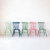imageCreative CoOp Rubberwood Dining Chair with Slatted Back Pink Set of 2