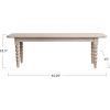 imageCreative CoOp Rubberwood and Oak Wood Veneer Bench with Turned Legs Natural