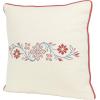 imageCreative CoOp Square Floral CrossStitch Cotton Piped Trim Pillow RedSquare Pillow
