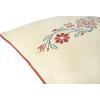 imageCreative CoOp Square Floral CrossStitch Cotton Piped Trim Pillow RedSquare Pillow