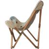 imageCreative CoOp Stonewashed Cotton Embroidered Butterfly Chair with Teakwood Frame MulticolorMulti Color