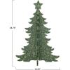 imageCreative CoOp Tall Distressed Wooden Interlocking Christmas Tree with Star Green