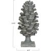imageCreative CoOp Tall Round Resin Pinecone Finial with Base Verdigris Finish