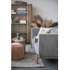 imageCreative CoOp Velvet Upholstered and Oak Wood Middle Console Storage Sofa Grey