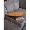 imageCreative CoOp Velvet Upholstered and Oak Wood Middle Console Storage Sofa Grey