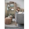 imageCreative CoOp Velvet Upholstered and Oak Wood Middle Console Storage Sofa Grey