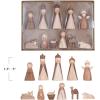 imageCreative CoOp WoodFinish Resin Nativity Set Natural Set of 11