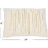 imageCreative CoOp Woven Cotton Slub Lumbar Gold Metallic Thread Embroidery Pillow 24quot L x 16quot W x 2quot H Cream
