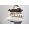 imageCreative CoOp Woven Cotton Slub Lumbar Gold Metallic Thread Embroidery Pillow 24quot L x 16quot W x 2quot H Cream