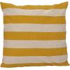 imageCreative CoOp Yellow Cotton and Linen Striped Pillow Green and Natural Square