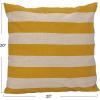 imageCreative CoOp Yellow Cotton and Linen Striped Pillow Green and Natural Square