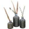 imageEmbossed Stoneware Vase with Reactive Glaze Finish Set of 3 Sizes DF3002