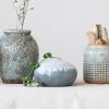 imageFarmhouse Stoneware 2Tone Vase Multicolor Reactive Glaze