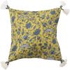 imageCreative CoOp Cotton Floral Pattern and YarnWrapped Tassels Pillow 18quot L x 18quot W x 2quot H Multicolor