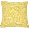 imageCreative CoOp Cotton Kuba Cloth Pattern Pillow 16quot L x 16quot W x 2quot H Yellow