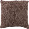 imageCreative CoOp Cotton Slub Punch Hook Throw Brown Pillow