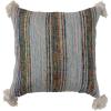 imageCreative CoOp Cotton Throw Stripes Tassels and Chambray Back Multicolor Pillow Multi