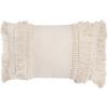 imageCreative CoOp Cotton ampamp Chenille Woven Lumbar Pillow with Fringe Cream 24L x 16W x 3H 10 pounds