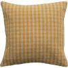 imageCreative CoOp Creative CoOp Woven Recycled Cotton Blend Pillow Gingham Mustard and White