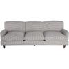 imageCreative CoOp Fabric Upholstered Sofa with Checkered Pattern and Wood Legs on Casters Brown and Cream Color