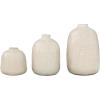 imageCreative CoOp Light Grey Terracotta Vases with Pitted Sand Finishes Set of 3 Sizes