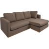 imageCreative CoOp Mushroom Grey Interchangeable Left or Right Facing Chaise Lounge ampamp Wood Trim Sofa Beige