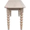 imageCreative CoOp Rubberwood and Oak Wood Veneer Bench with Turned Legs Natural