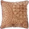 imageCreative CoOp Stonewashed Cotton Velvet Embroidery Chambray Back and Eyelash Fringe Pillow 20quot L x 20quot W x 2quot H Multicolor