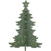 imageCreative CoOp Tall Distressed Wooden Interlocking Christmas Tree with Star Green