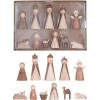 imageCreative CoOp WoodFinish Resin Nativity Set Natural Set of 11