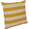 imageCreative CoOp Yellow Cotton and Linen Striped Pillow Green and Natural Square