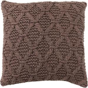 imageCreative CoOp Cotton Slub Punch Hook Throw Brown Pillow