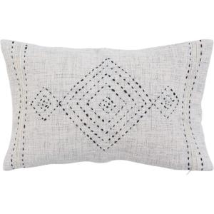 imageCreative CoOp Creative CoOp Cotton Lumbar Pillow with Embroidery and Gold Thread Multicolor