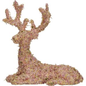 imageCreative CoOp Decorative Confetti Coated Lying Deer Pink