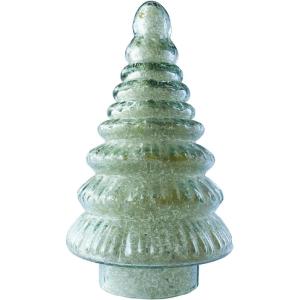 imageCreative CoOp Embossed Glass Tree with White Seed Beaded Interior Clear