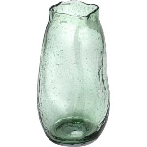 imageCreative CoOp Glass Organic Shaped Marbled Vase Green
