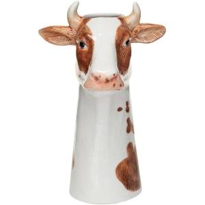 imageCreative CoOp HandPainted Decorative Stoneware Fox Vase OrangeCow